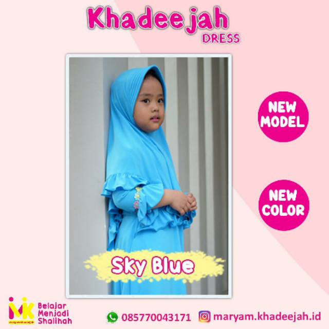 Gamis Khadeejah Sky Blue