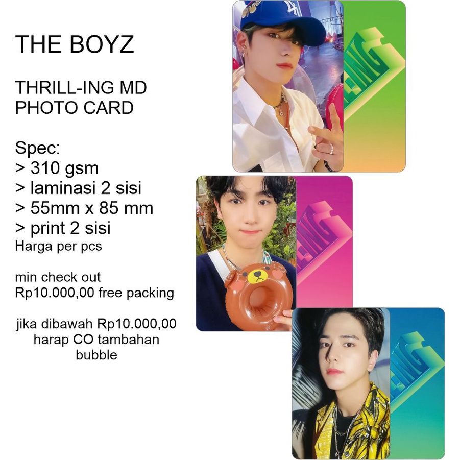 photocard the boyz THRILL-ING MD UNOFFICIAL