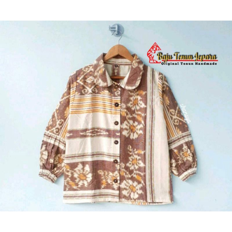 Blouse serong tenun ikat etnik baju tenun jepara BTB48