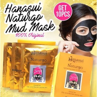 PerBOX (10 Pcs) Masker Hanasui Naturgo - Masker Lumpur Original