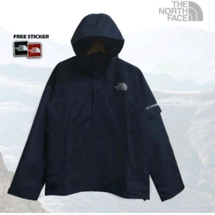 DNW Jaket outdoor waterproof TNF  original premium saku samping || jaket the nort face   free stiker