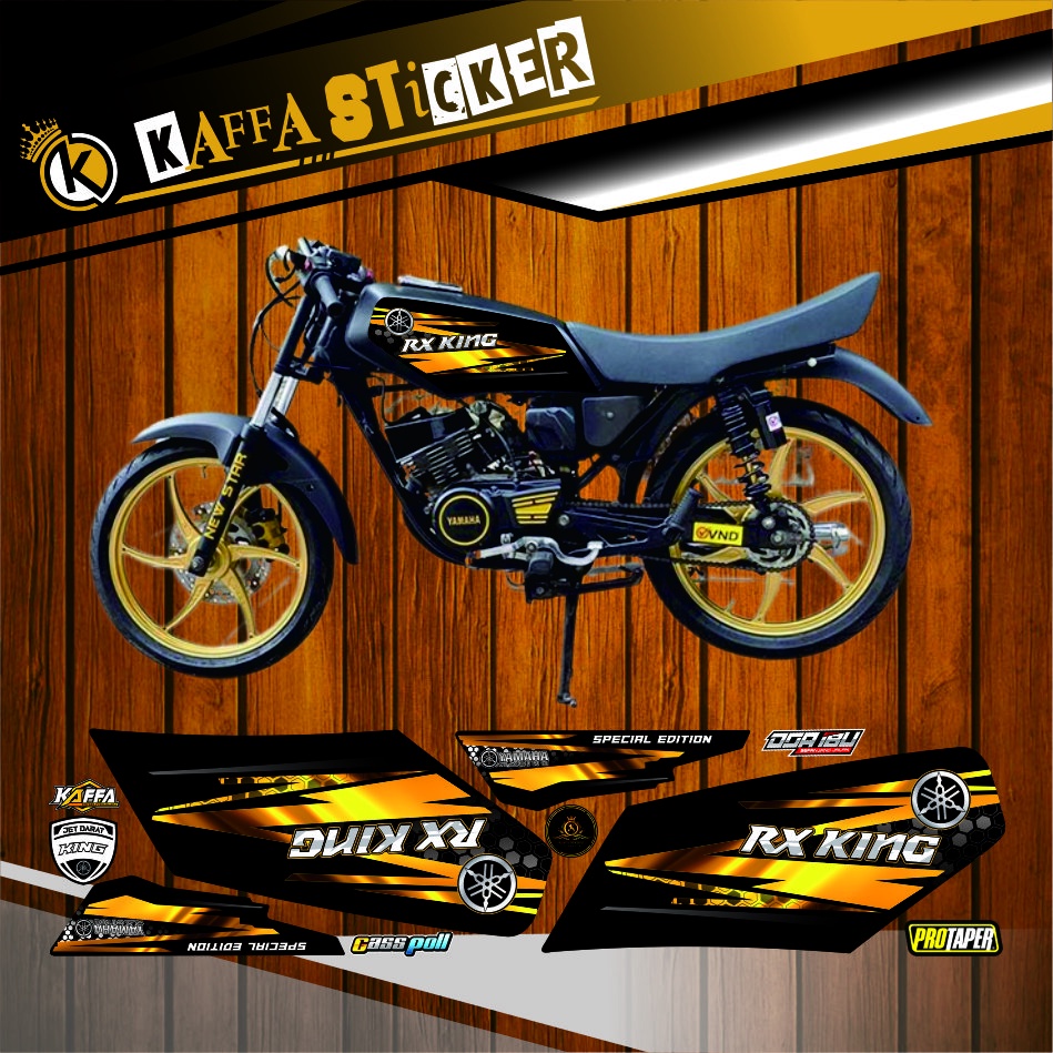 Striping Rx King Variasi - Sticker rx King Variasi - sticker Motor Variasi Rx King Gold