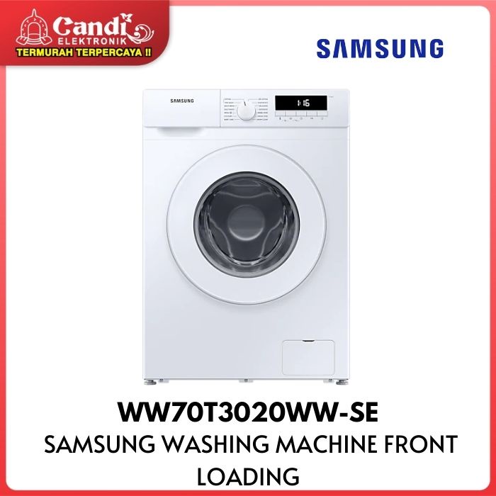 SAMSUNG MESIN CUCI WW70T3020WW-SE 7 KG FRONT LOADING 1 TABUNG WW70T3020WWSE WW 70T3020WW SE
