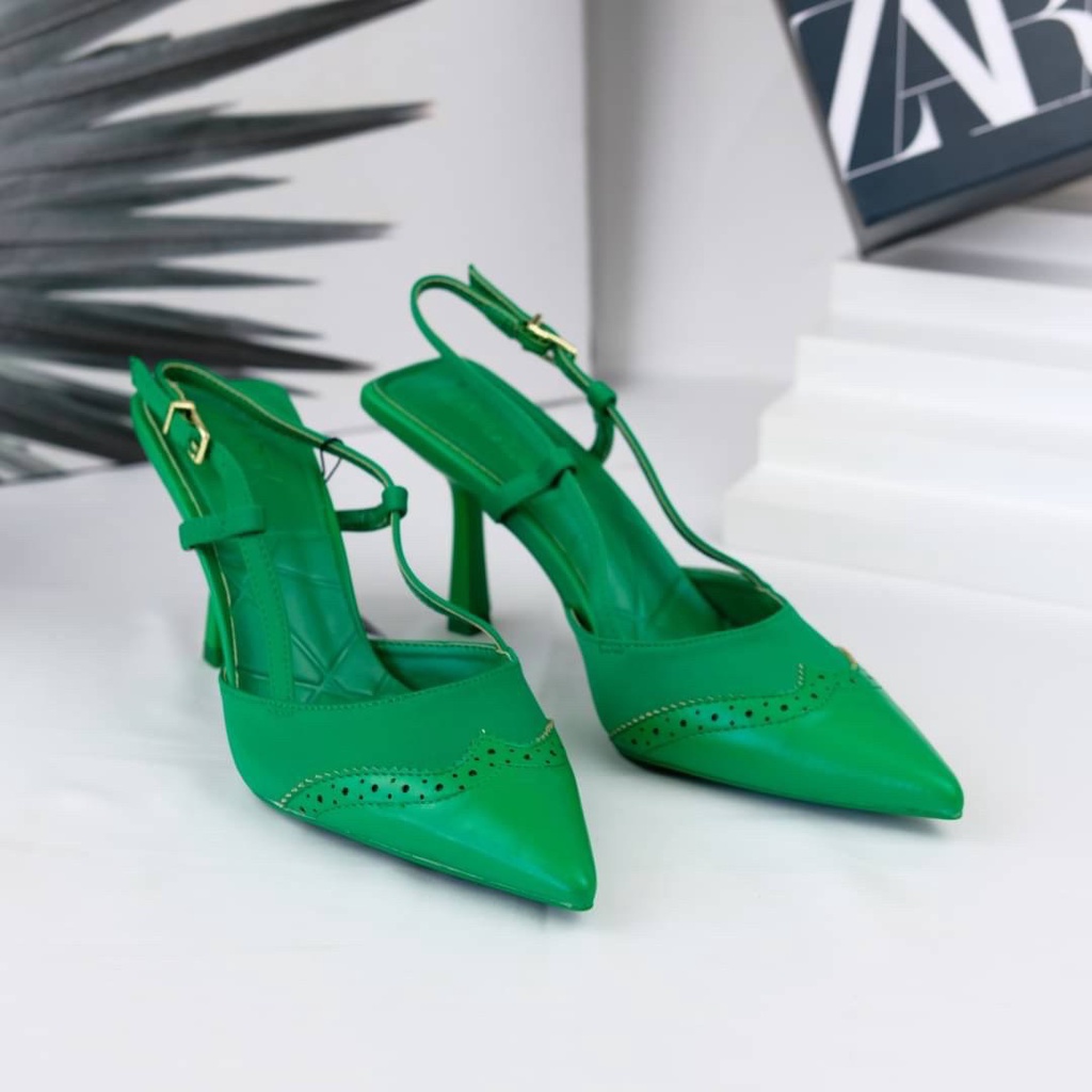 [7.7 Boombastis Sale⚡] - SEPATU WANITA SLINGBACK HIGH HEELS ZS444 SHOES PREMIUM IMPORT