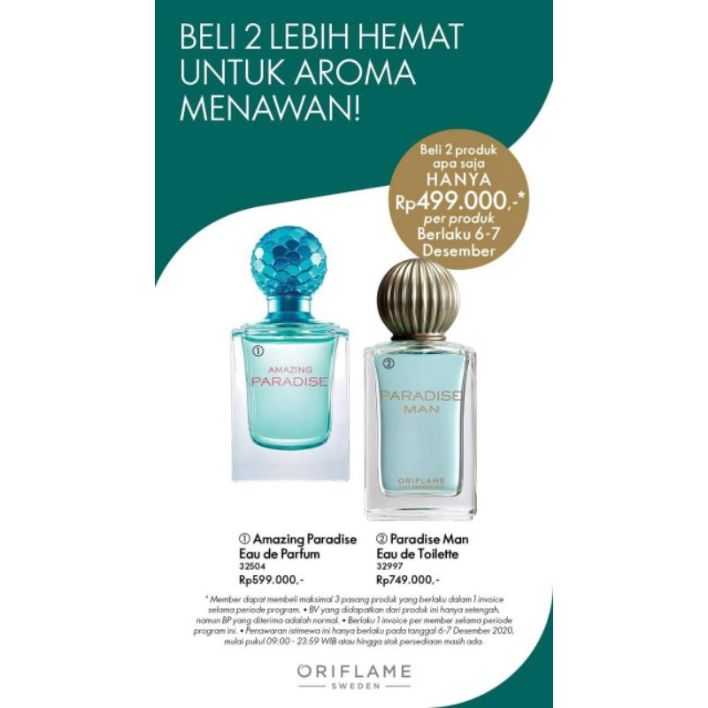 parfum paradise oriflame