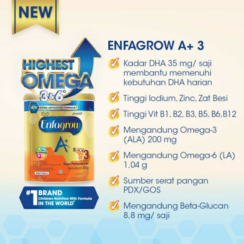 Enfagrow 3 A+ NeuraPro MFGM 400gr / Susu Formula Anak Rasa Vanila