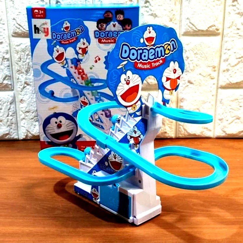 BISA COD KADO ANAK Magnetic Track Set Doraemonn 668-8 Mainan Anak Cowok EDUKASI Mainan Seluncuran