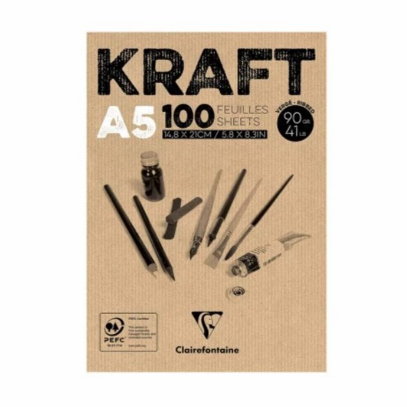 

Buku Sketsa Clairefontaine A5 Kraft Brown Paper Pad