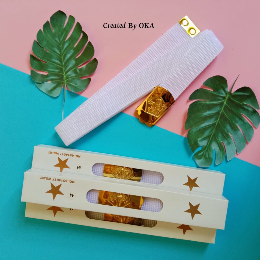 Sabuk PDH Banser Putih Provost Balantas 0.8mm 150cm