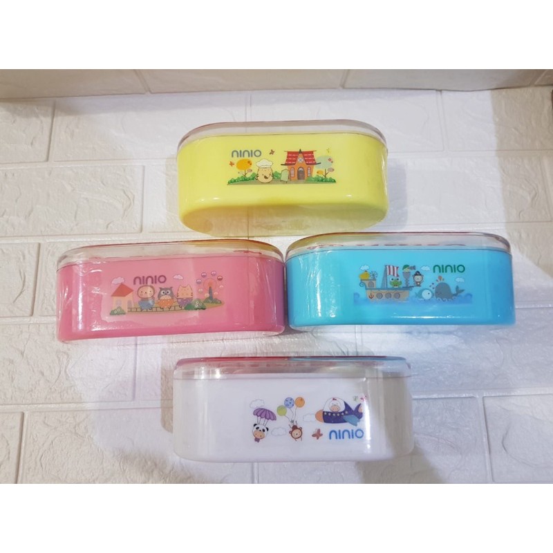 Ninio Baby Powder Case Twin Double - Tempat Bedak Tabur Bayi