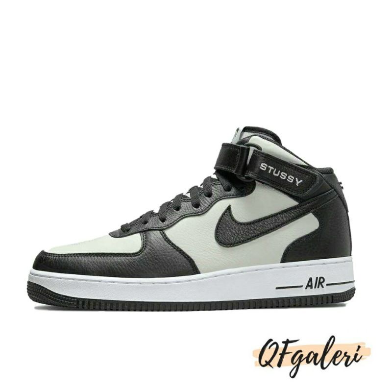 Stussy X Nike Air Force 1 Black Light Bone Original BNIB 100% Bonus Cek Deskripsi
