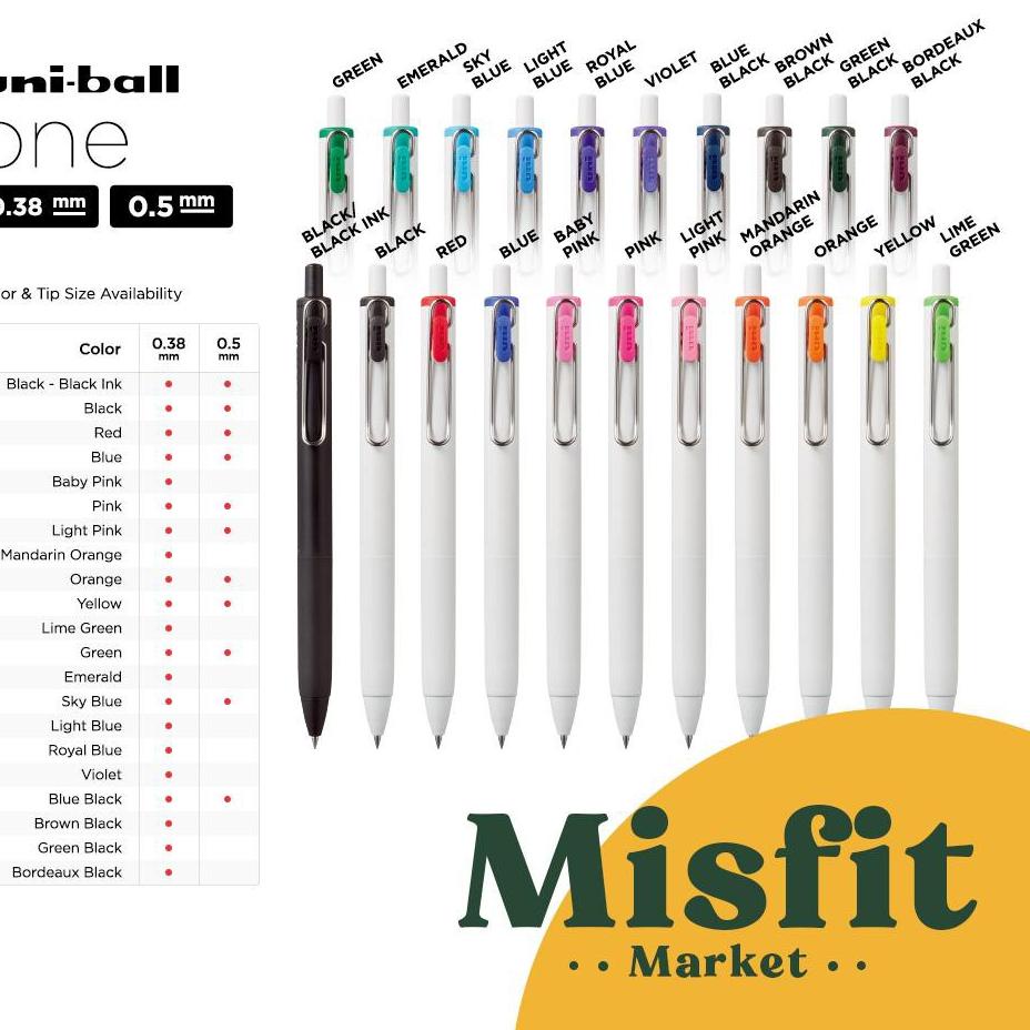 

⸨WeT♝⸩ ⭐️ Uni Ball ONE UMN-S-38 Gel Pen 0.38 mm Uniball Pulpen ||Super cepat