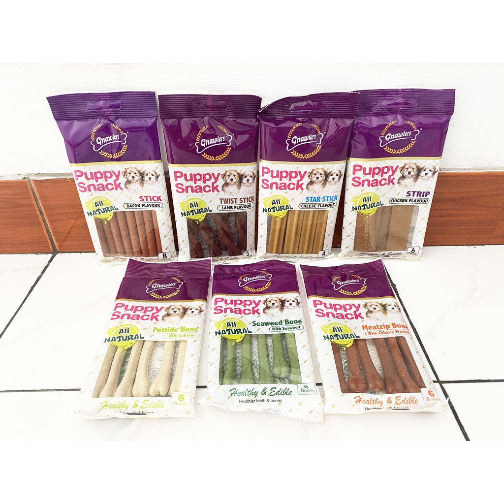 Promo Snack Anjing Paling Laris - Gnawlers Puppy Dog Snack All Varian Natural - Cemilan Anjing