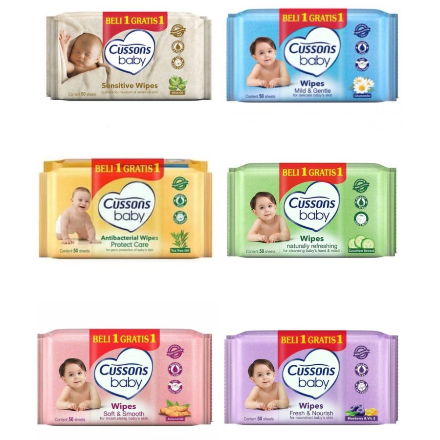 [ BELI 1 GRATIS 1 ] TISU CUSSONS MURAH WIPES CUSSON TISSUE BABY WIPES TISU BASAH 45'S PROMO BUY 1 GET 1