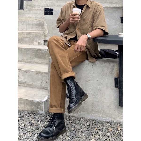 Brown Corduroy pants celana Jimmy & Martin