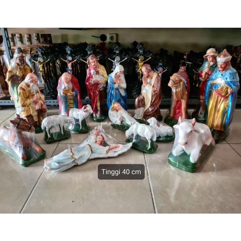 Patung Set Natal 40 cm