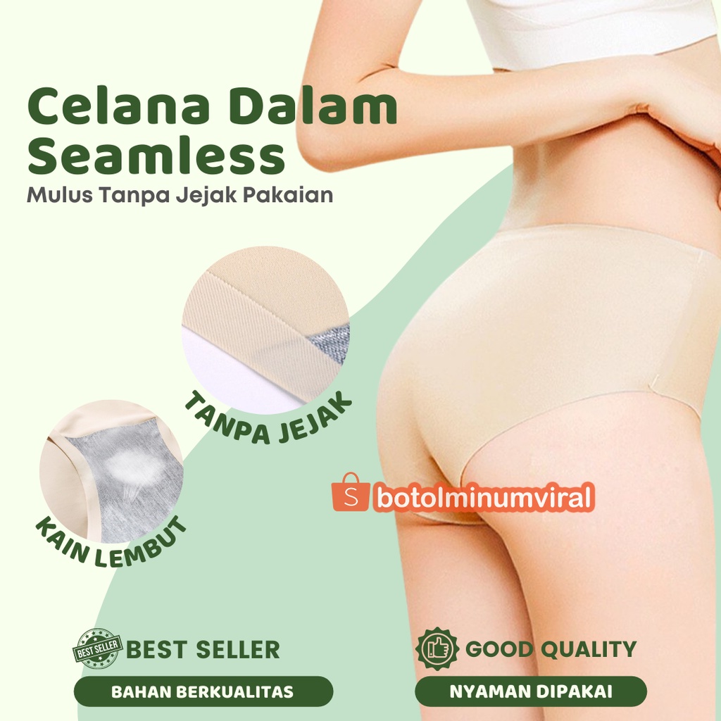 CD Celana Dalam Seamless Wanita Jumbo Panties Tanpa Jahitan import PREMIUM