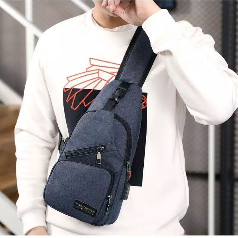 Medan Termurah KD031 Tas Import selempang Unisex Tas selempang pria wanita keren