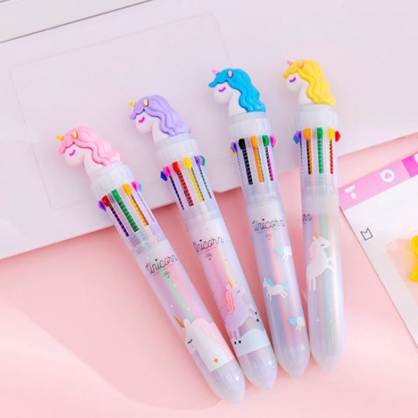 OILA pen multi warna raibow unicorn multicolor ballpoint (4B3) spe085