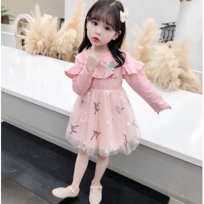 Plazababyku DRESS CLAIRE BRANCH EBV Baju Dress Anak Perempuan Import 6 bulan - 4 Tahun