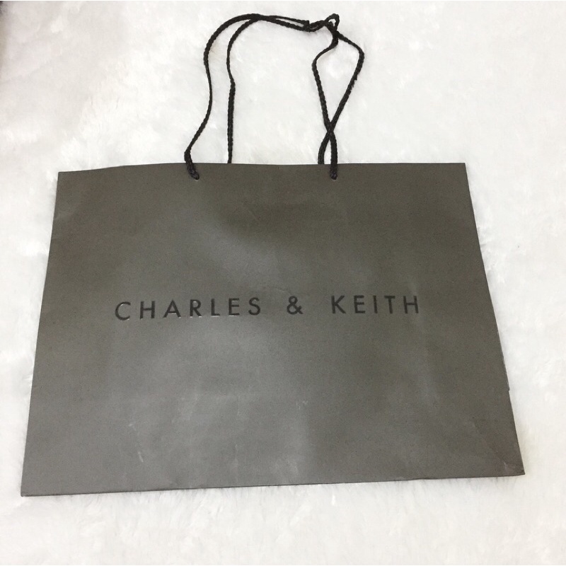 Charles and Keith Original Paperbag Shopping Bag Tas Kantong Belanja C&amp;K