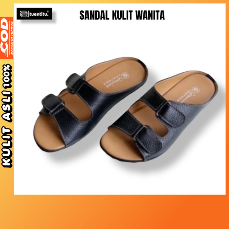 Sandal Wanita Kulit Asli Sukaregang Garut Sendal Kulit Cewek Cewe Perempuan Wanita Dewasa Ori Origin