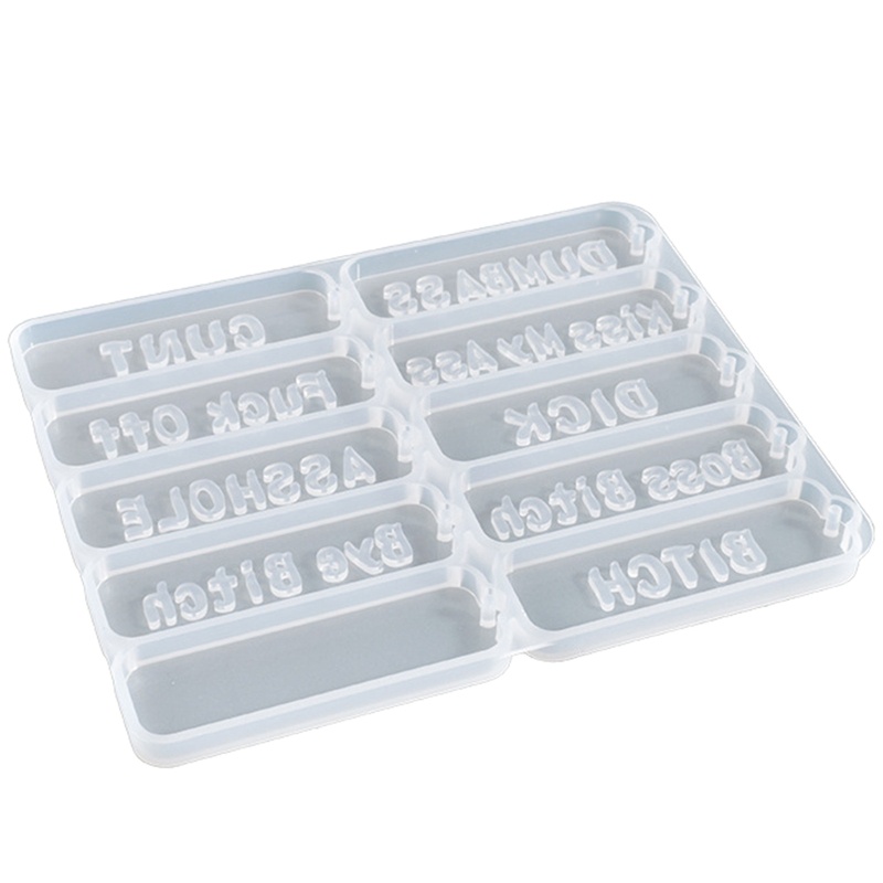 Siy 1 / 2Pcs Cetakan Silikon Epoxy Dengan Lubang Untuk Membuat Perhiasan DIY