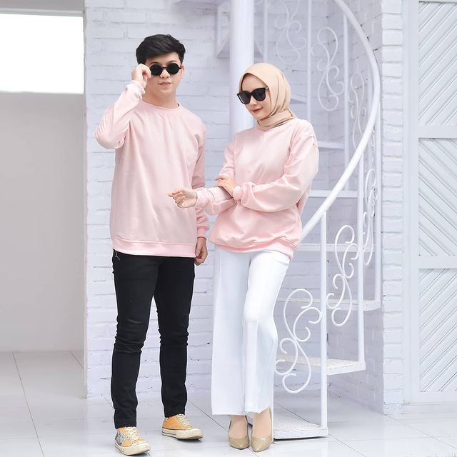 Sweater crew neck Bigsize - sweater wanita