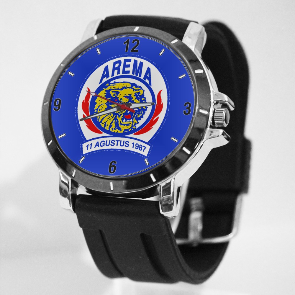 Jam Custom arema fc 008 Rubber Termurah 2021