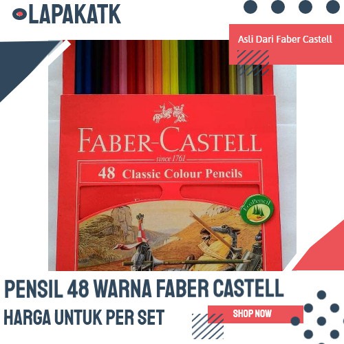 

Pensil Warna PANJANG Faber Castell 48 Warna Classic ++