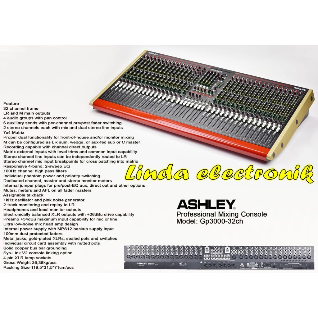Mixer Ashley Gp3000 32channel ORYGINAL Gp 3000