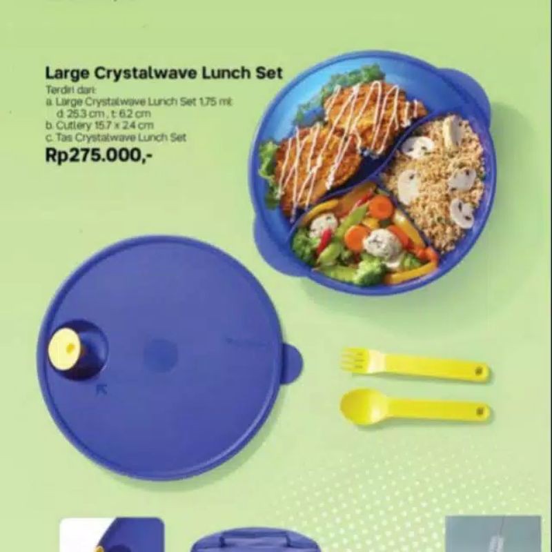 LARGE CRYSTALWAVE LUNCH SET