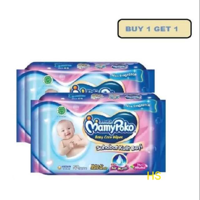 Mamypoko Baby Wipes 52x2