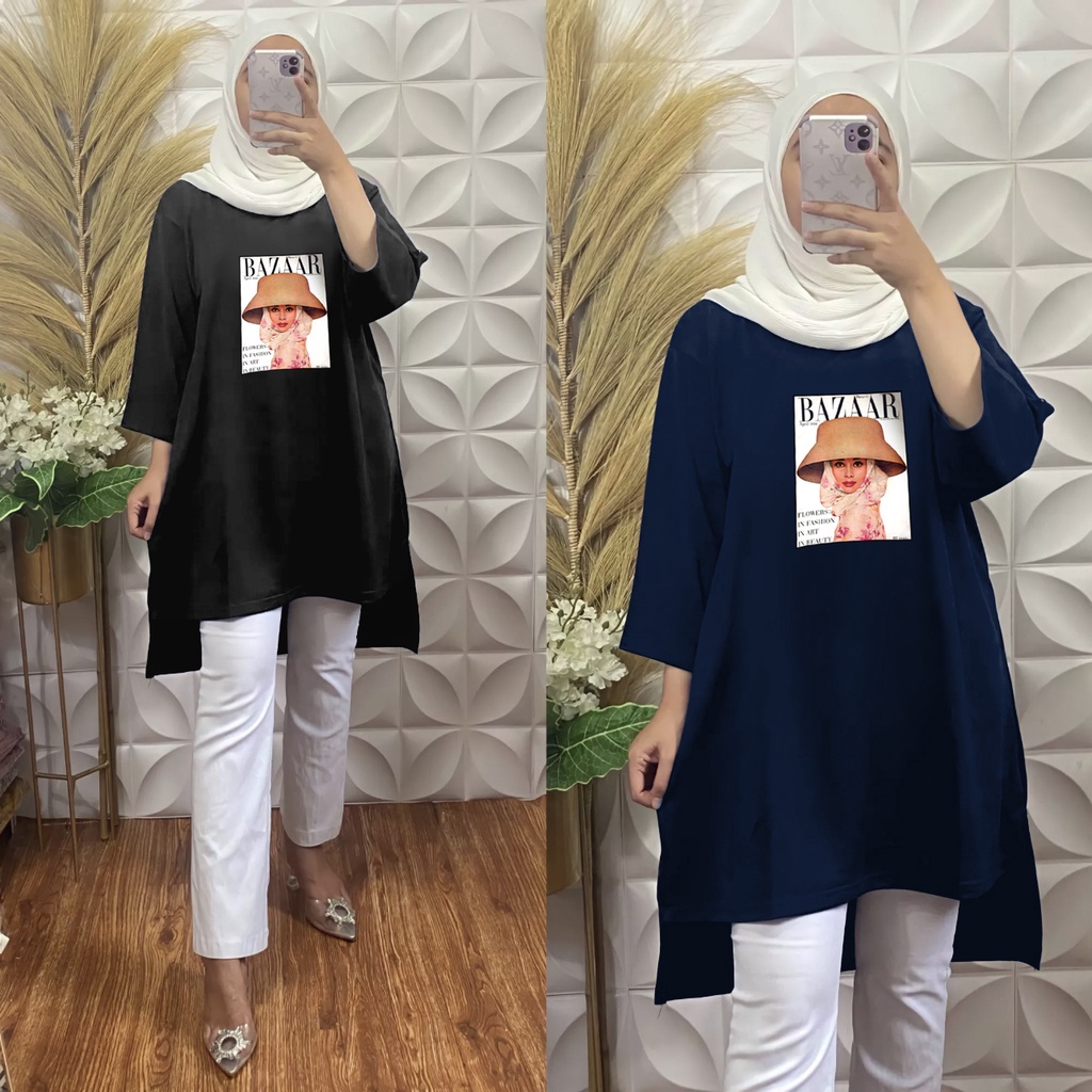 GR TUNIK OVERSIZE BASIC KAOS JUMBO GAMBAR PRINT DTF LEMBUT (BUKAN SABLON) TUNIK BABYTERRY SR06