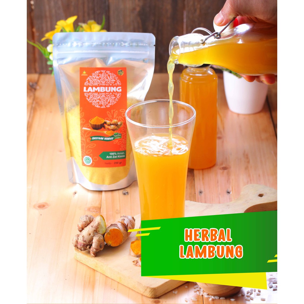 

Minuman Kesehatan Herbal Jamu Lambung Ekstrak Kunyit Serbuk Instan