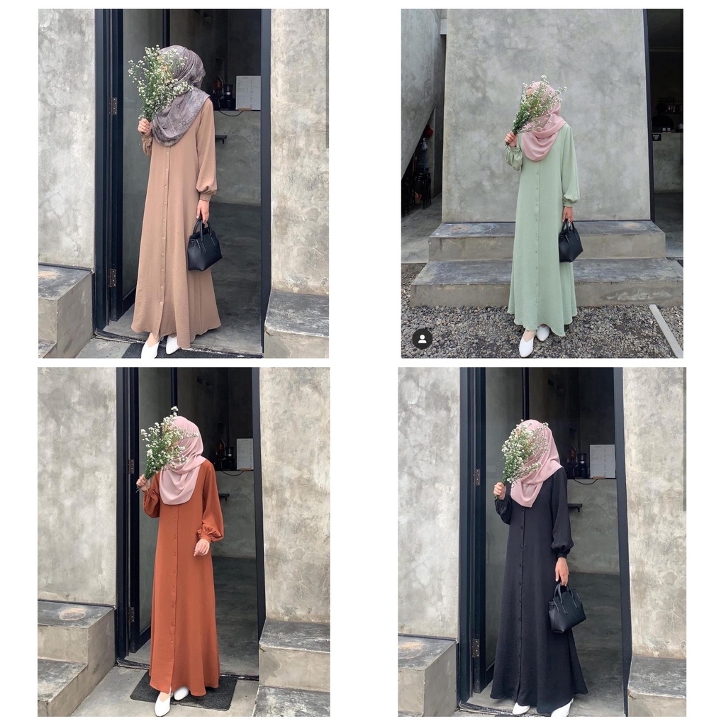 Dress crinkle / casual dress / dress murah / simple dress / BASIC DRESS CRINKLE
