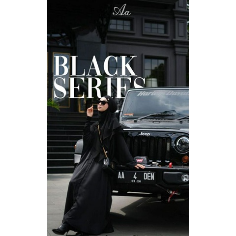 Black Series by Aden Hijab (Siap Kirim) | Abaya Bat dan Long Outer Black Series Aden Hijab