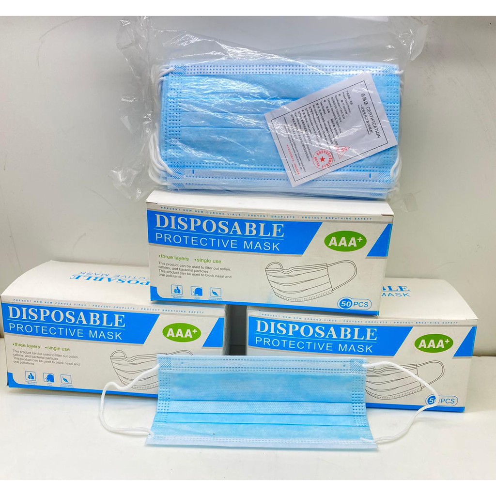 MASKER 3 PLY EARLOOP - ISI 50 PCS DISPOSABLE PROTECTIVE MASK