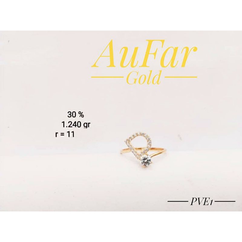 Fashion Aksesoris Wanita Perhiasan Cincin Emas huruf kadar 300