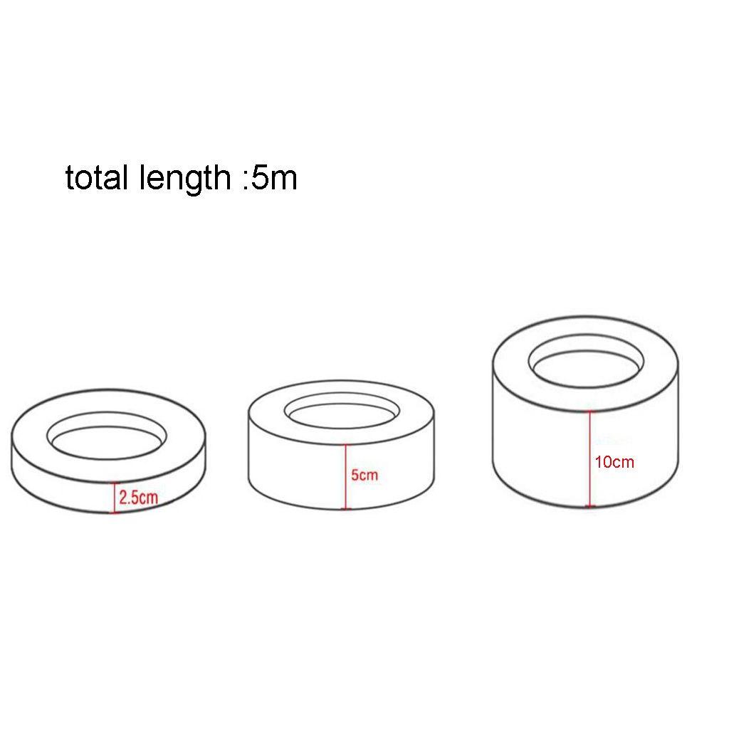 Lanfy Kaset Tangga Panjang 5m Lebar 2.5/5 /10Cm Karet PEVA Tambah Gesekan Untuk Keamanan Anak Water-proof Warning Stripes