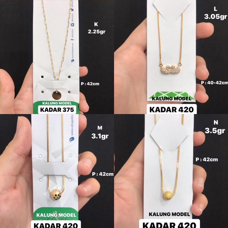 Kalung Emas Asli Kalung Mas Kalung Emas Kadar 375 Perhiasan Emas Toko Emas Kalung Emas Anak Indonesia