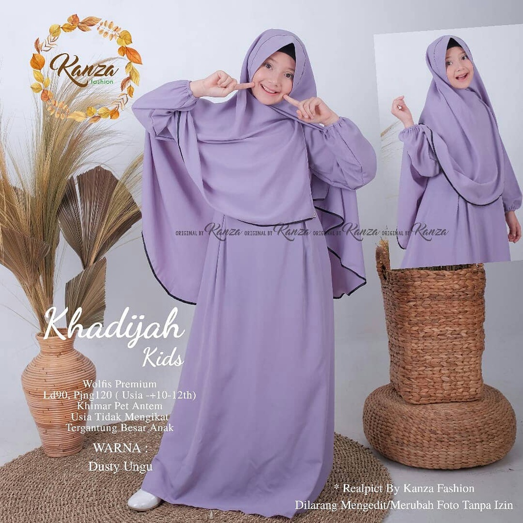 MRA - Gamis Anak Usia 8-12 Tahun khadijah kids Model Gamis Anak Terbaru 2021 Kekinian