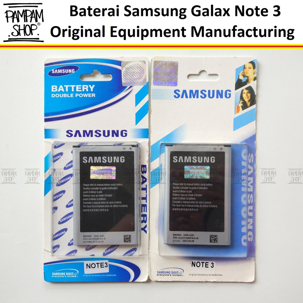 Baterai Samsung Galaxy Note 3 N900 N9000 Original OEM Batre Batrai Battery HP Handphone