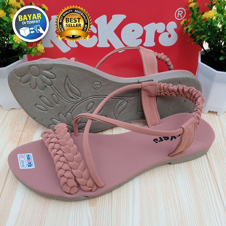 PROMO 4.4 MEGA SALE !! SANDAL WANITA SLIP ON LED MURAH SOL TREPES LENTUR NYAMAN DI KAKI / SAKIPO