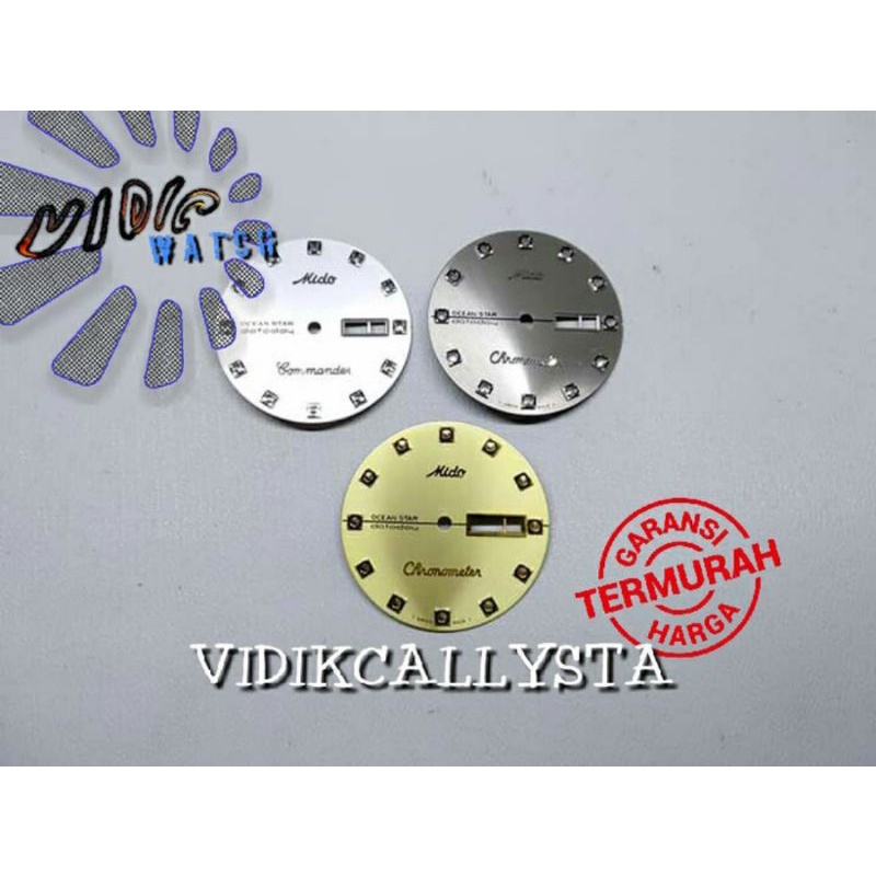 DIAL PLAT JAM MIDO COMMANDER ORIGINAL OEM STAINLESS STEEL