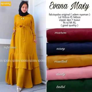 Gamis Toyobo Original Ruffle Bawah Busui Warna Ijo Botol  