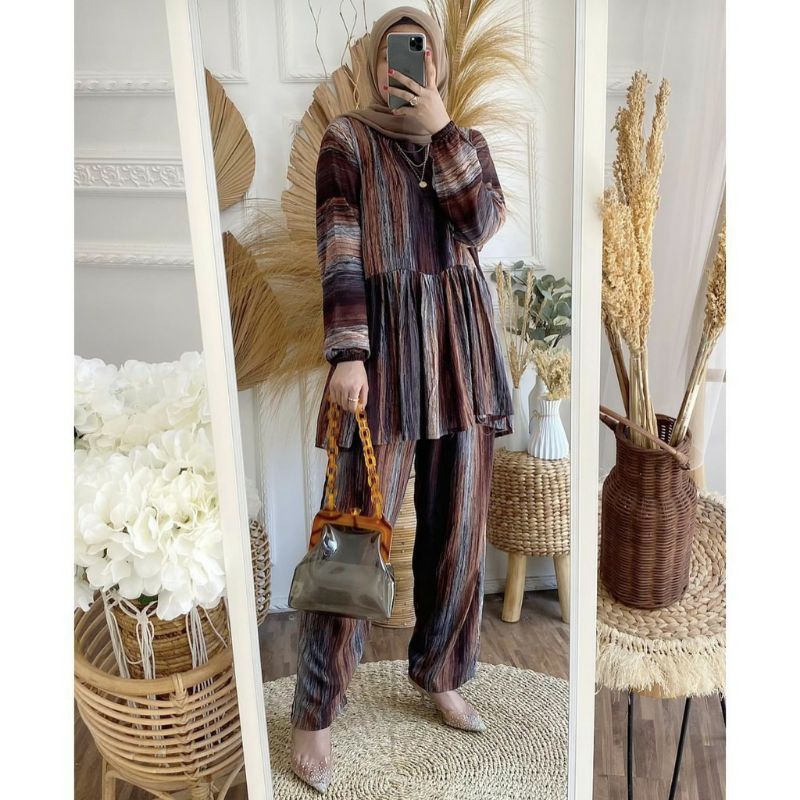 OMYRA ONE SET / KINAN LULU ESPANA LIVIA TARINA AVORA MADIA NACO ELINA ONE SET RAYON TIE DYE-Tarina one set