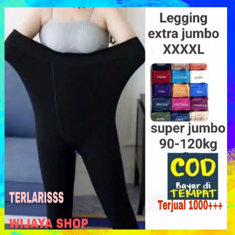 11.11 Legging Super Jumbo Panjang Polos XXl-XxxlL BB 100KG / Legging Kaos Wanita Super Jumbo bahan Rayon