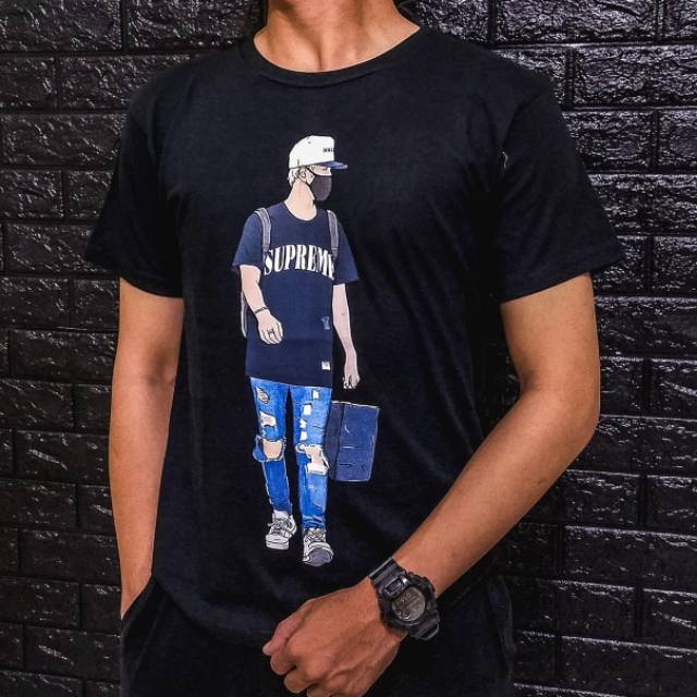 Kaos pria distro kaos pria murah kaos boy supreme neo