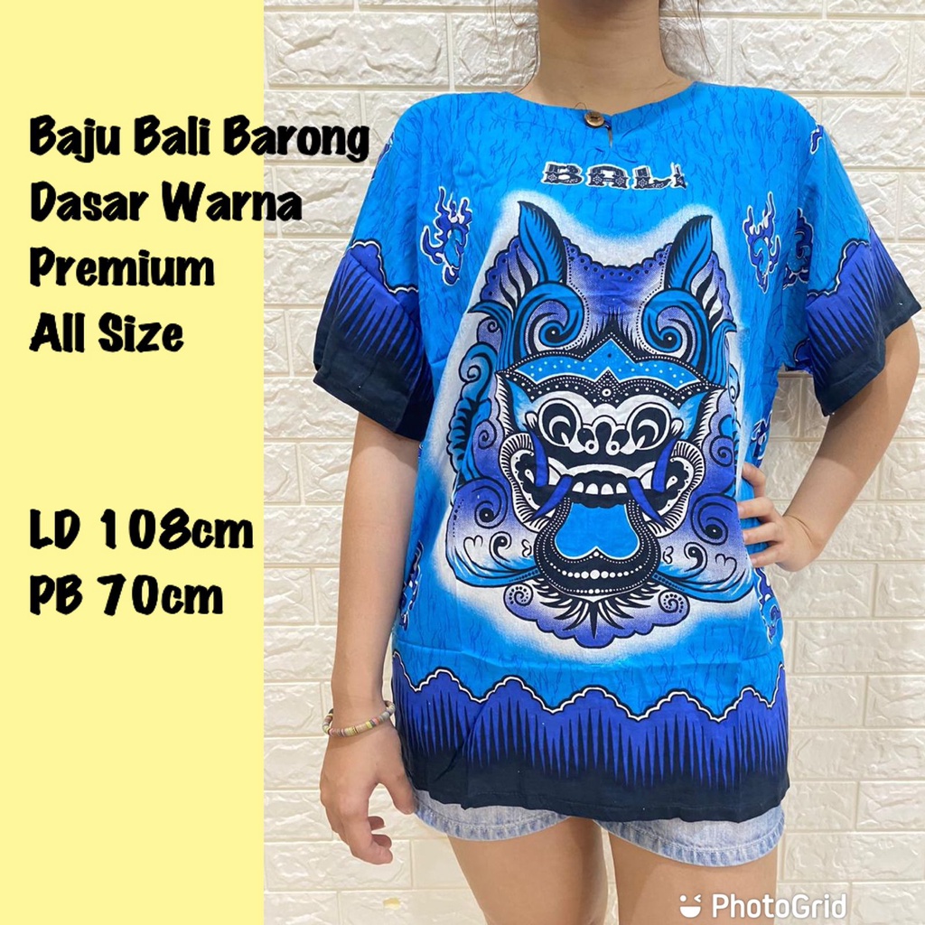 BAJU BALI BARONG RAYON PREMIUM DASAR WARNA ALL SZ REAL PICT